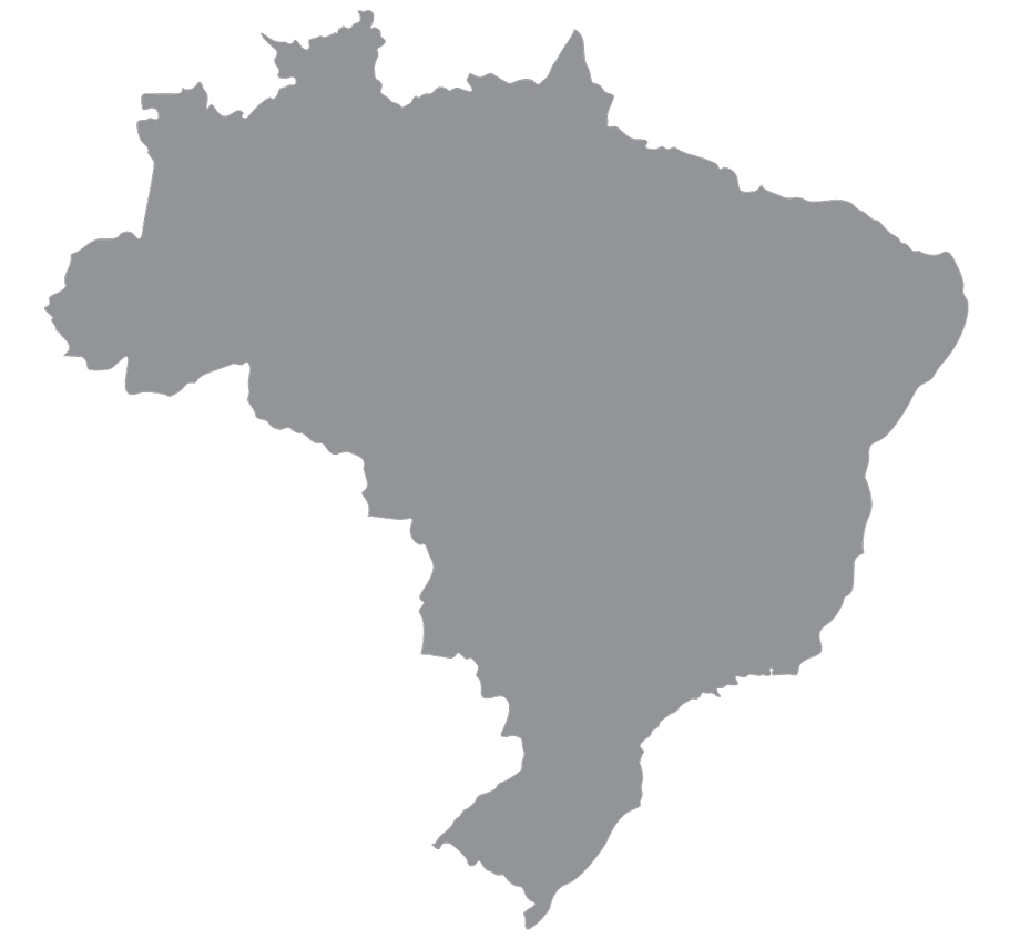 Mapa do Brasil mostrando cobertura nacional